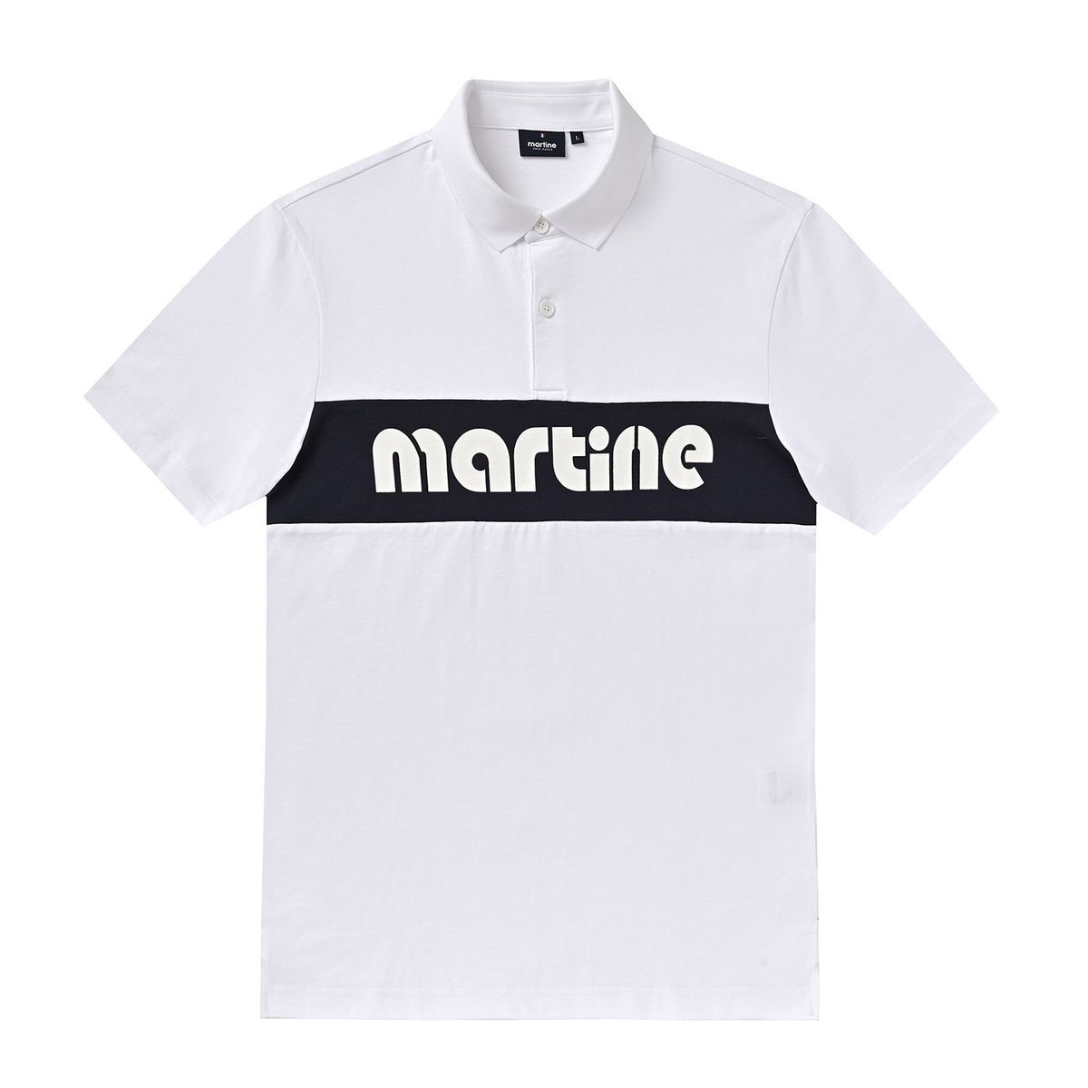 마틴골프(MARTINE GOLF) One Point Block Polo Shirts_White (Men)