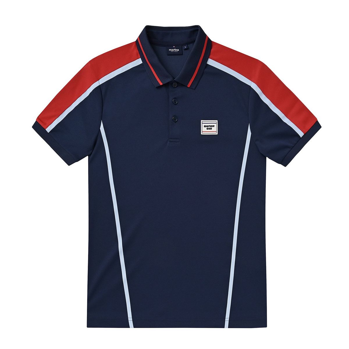 마틴골프(MARTINE GOLF) Multi Color Line Polo Shirts_Navy (Men)