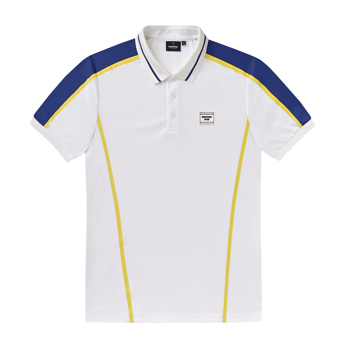 마틴골프(MARTINE GOLF) Multi Color Line Polo Shirts_White (Men)