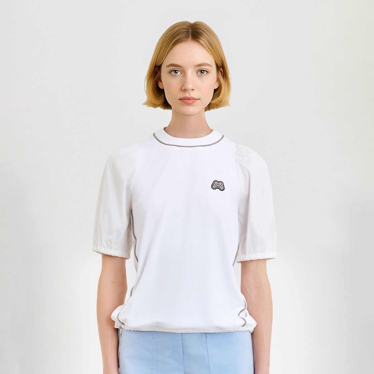 마틴골프(MARTINE GOLF) Stretch Puff Sleeve Shirts_White