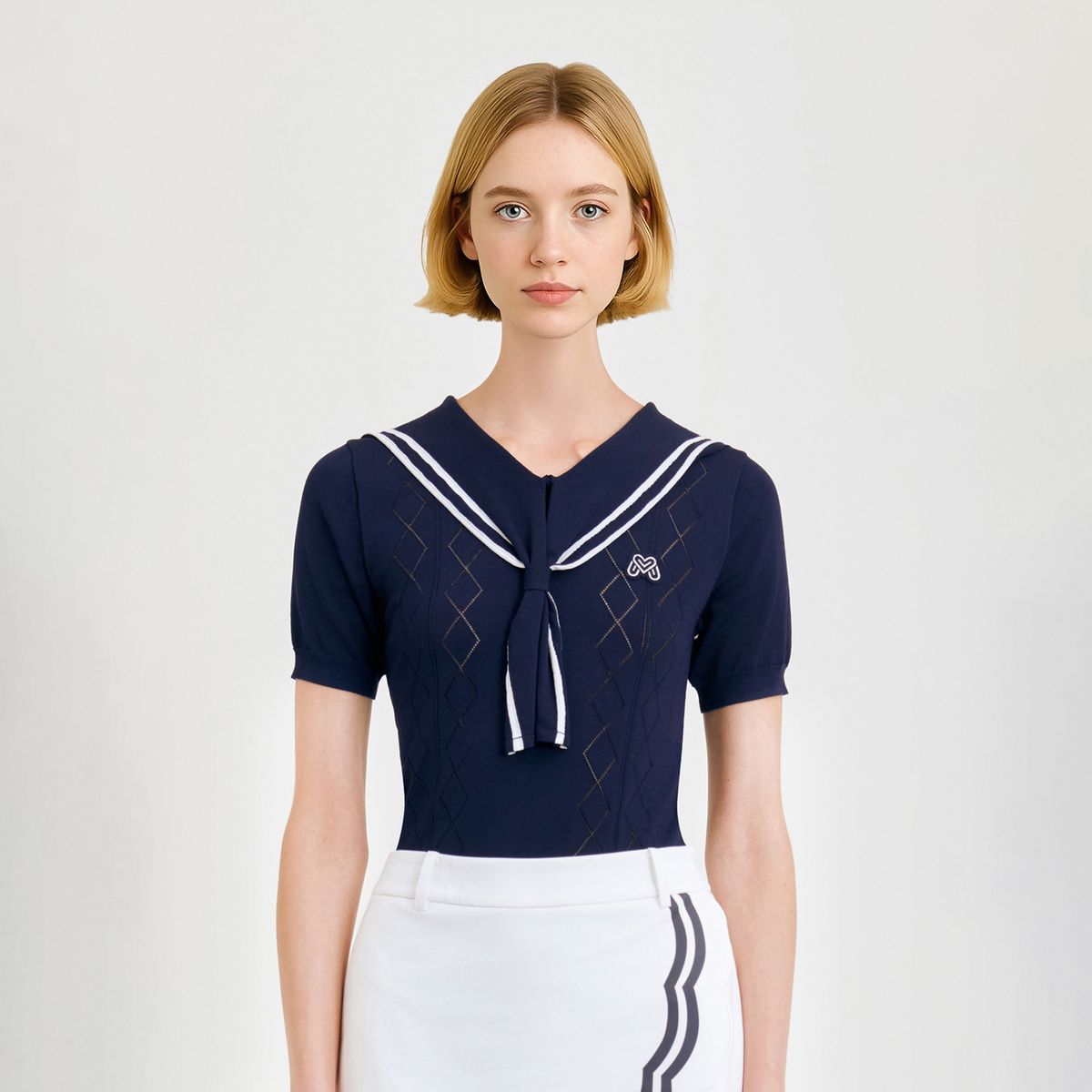 마틴골프(MARTINE GOLF) Sailor Collar Sweater_Navy