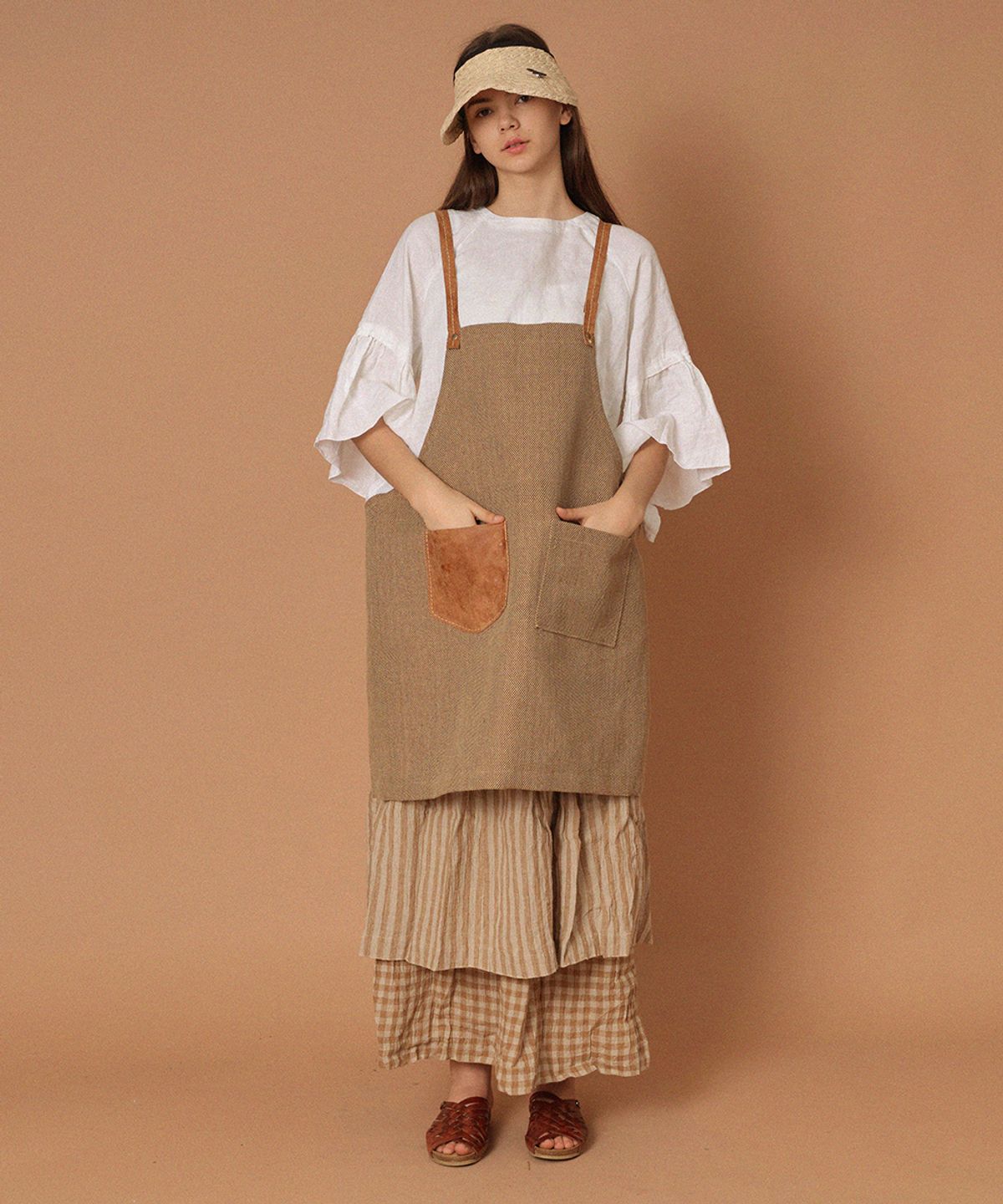포디어웍스(4DEAWORKS) gree w apron (3colors)