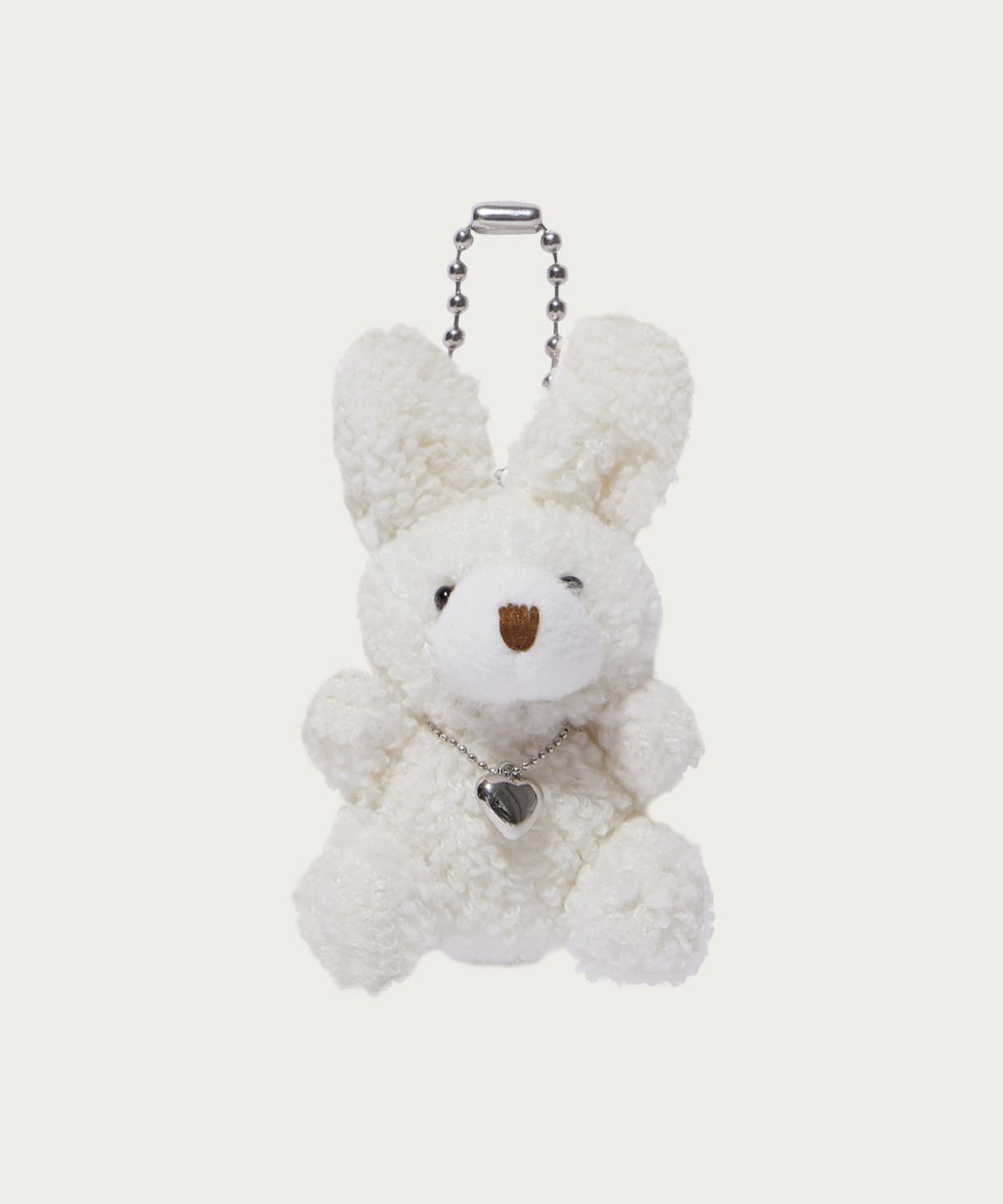 오브히(OVHEE) Heart Rabbit Keyring_Ivory