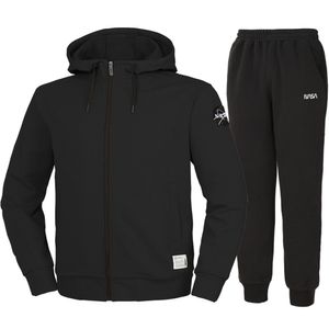 남녀공용 스탠다드 스웨트  후드집업 자켓 +조거팬츠 상하세트 [블랙]