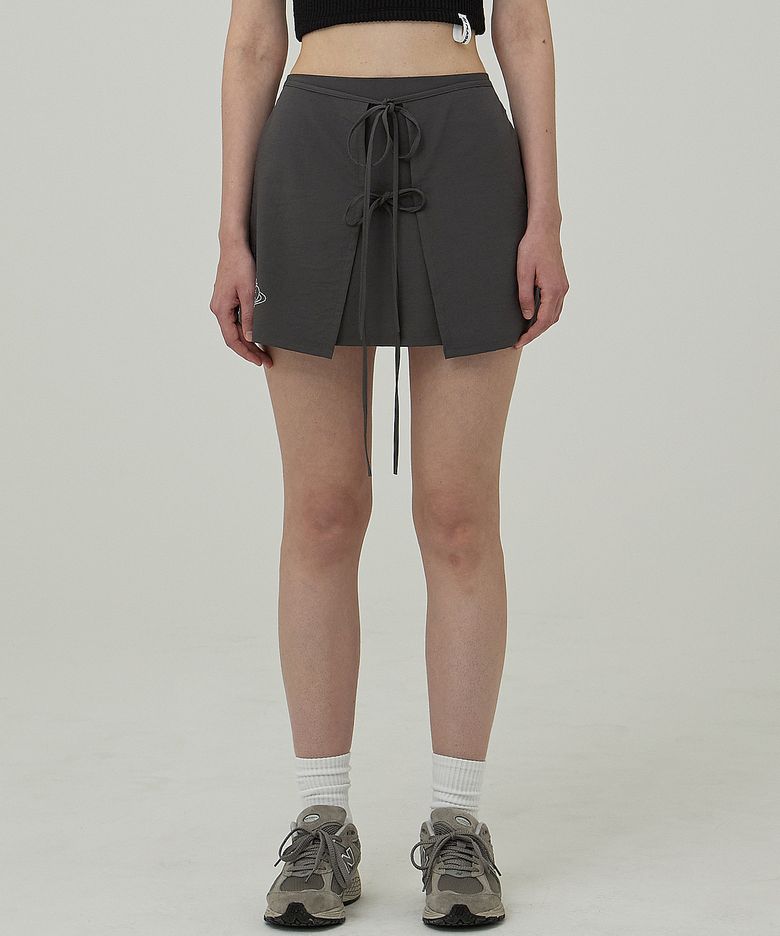 APRON SKIRT IN GREY(랩 미니스커트)