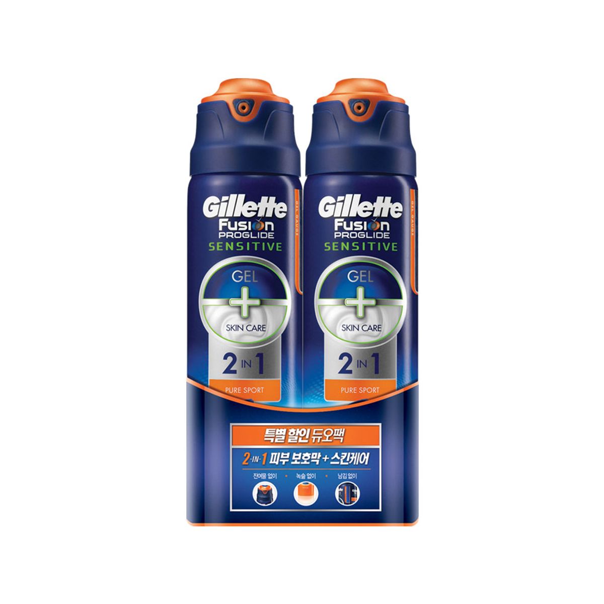 질레트(GILLETTE) 면도젤 프로글라이드 퓨어스포츠 170g 2개