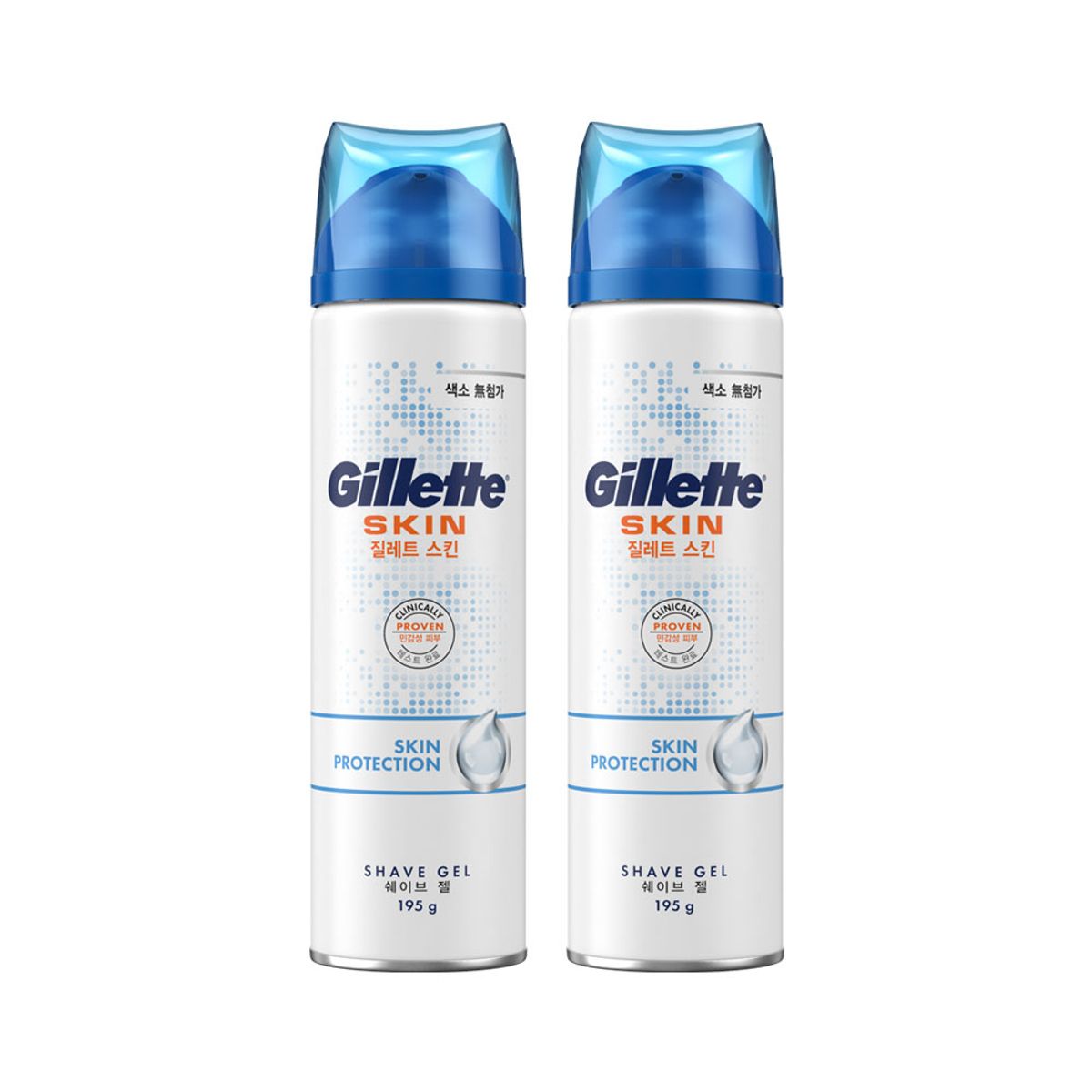 질레트(GILLETTE) 면도젤 스킨텍 쉐이빙젤 195g 2개