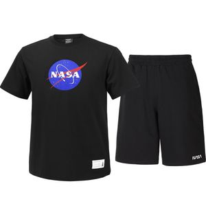 남녀공용 트레이닝 면혼방 반팔티+5부 면반바지 상하세트 [블랙]