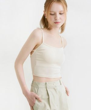 백 라인 브라 탑 - 크림