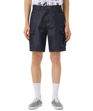 CARGO DENIM SHORTS - DEEP BLUE