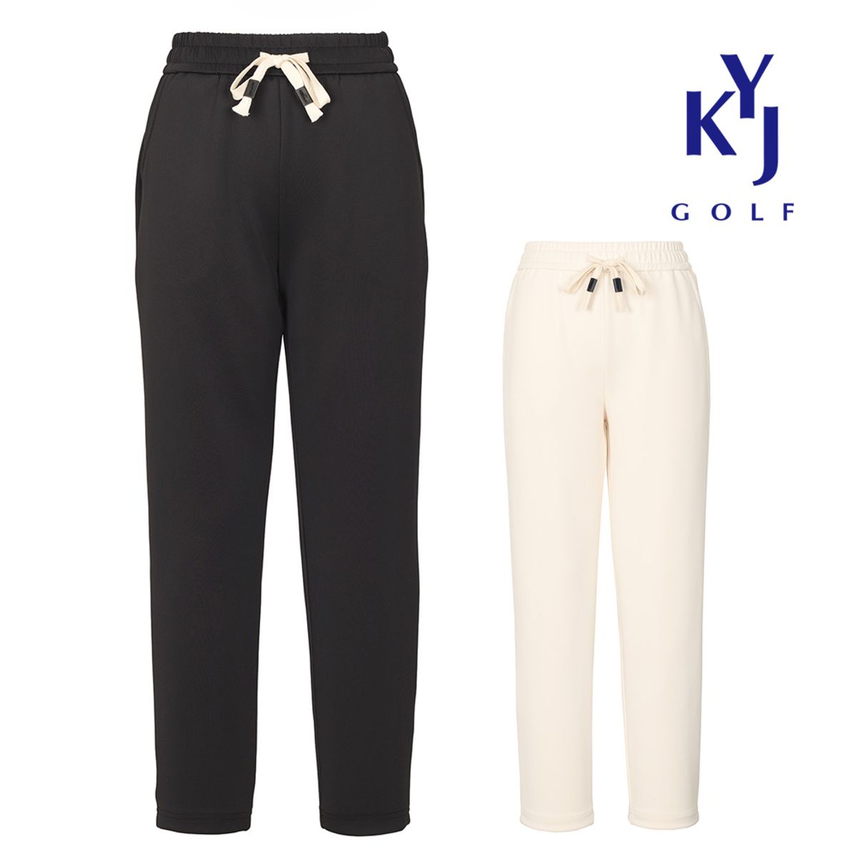 김영주 골프(KIM YOUNG JOO GOLF) 봄가을 여성 솔리드 스트링 9부팬츠 KNSLSL27
