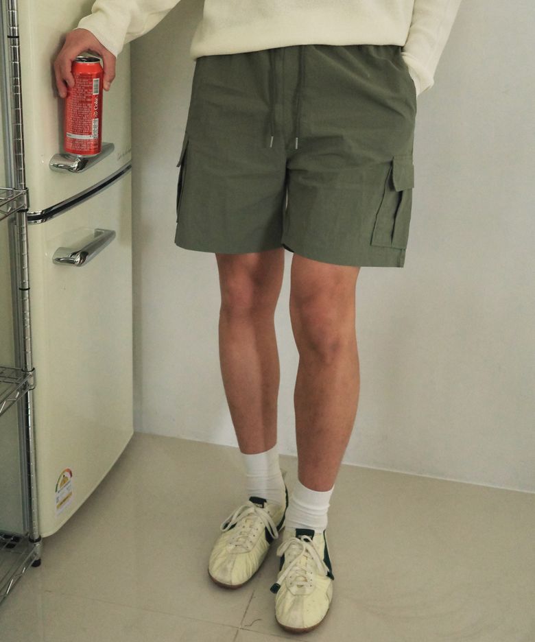 스톤카고포켓밴딩쇼츠(4col)