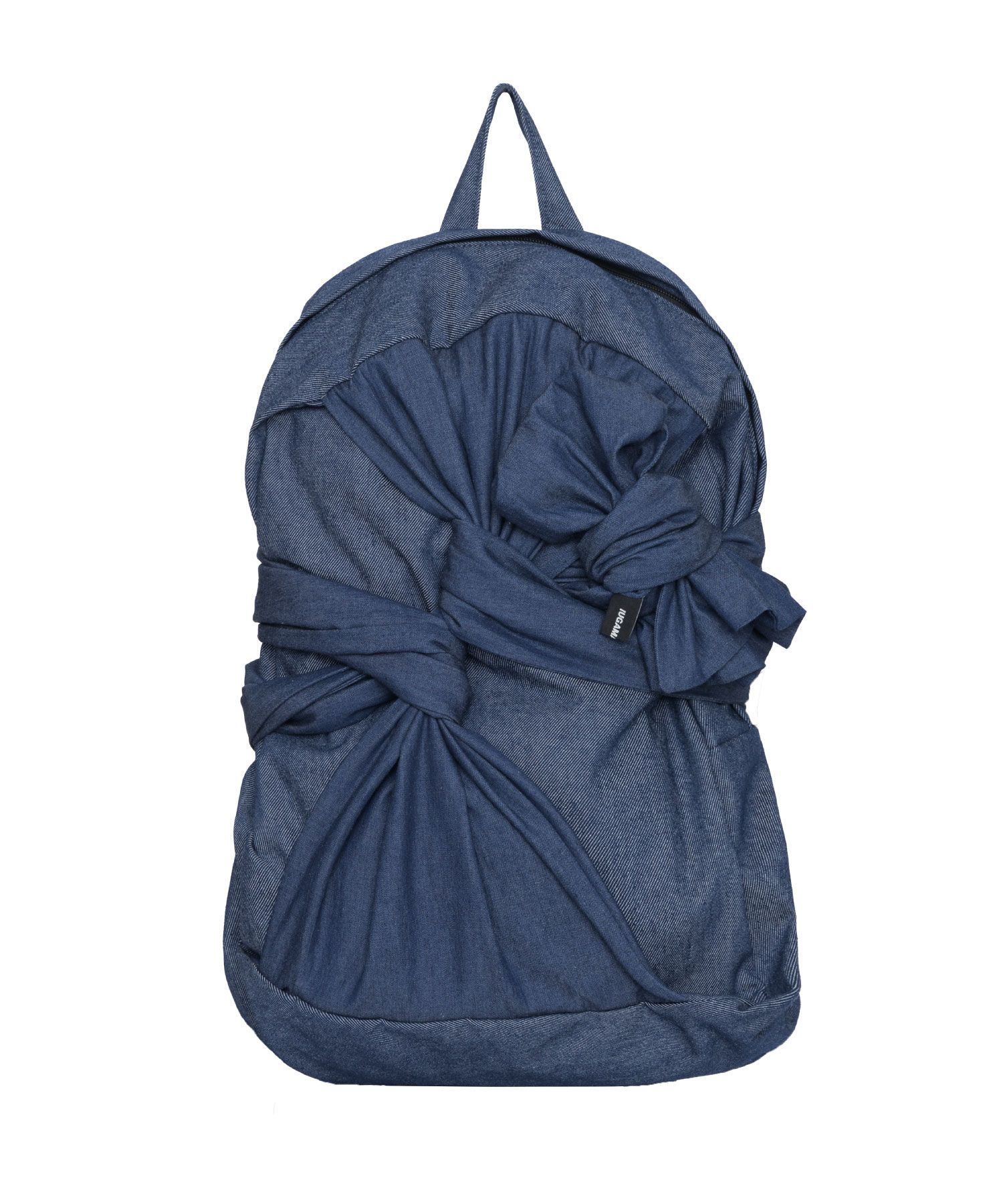 MUSINSA | IUGAMAKARAS Knotted Backpack (Denim-Deep Blue)
