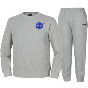 남녀공용 루즈핏 스웨트셔츠 와펜 맨투맨 +조거팬츠 상하세트 [라이트멜란지]