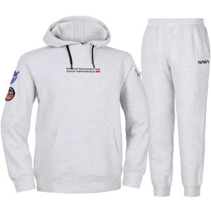 남녀공용 스탠다드 스웨트 와펜 후드티+조거팬츠 상하세트 [멜란지화이트]