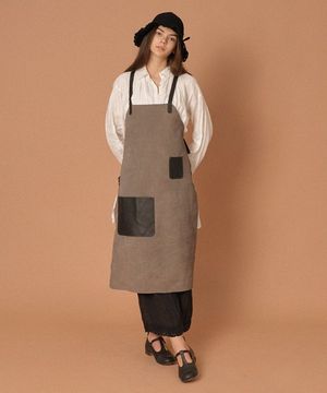 show n semu colored apron (GREY)