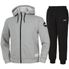 남녀공용 스탠다드 스웨트  후드집업 자켓 +조거팬츠 상하세트 [라이트멜란지+블랙]