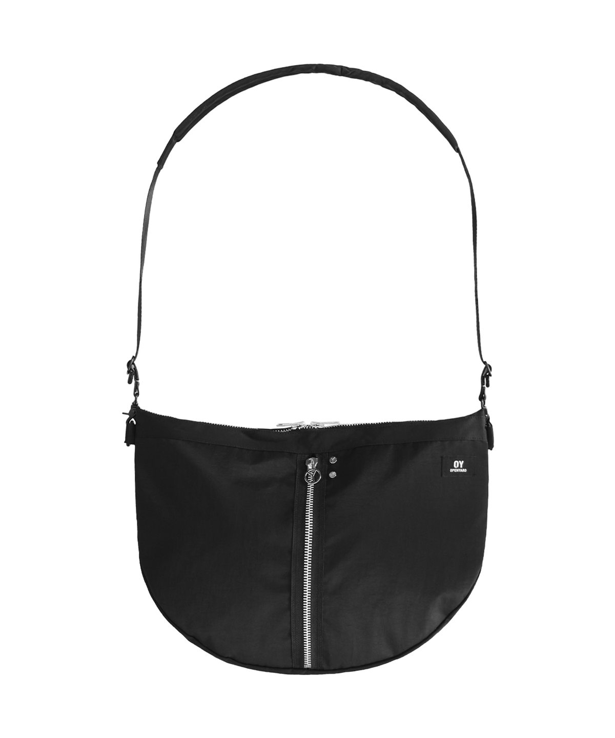 오픈야드(오와이)(OPENYARD(OY)) NYLON ZIPPER MESSANGER BAG-BLACK