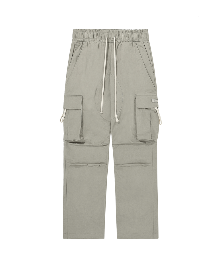 EIGHT CARGO POCKETS PANTS-KHAKI