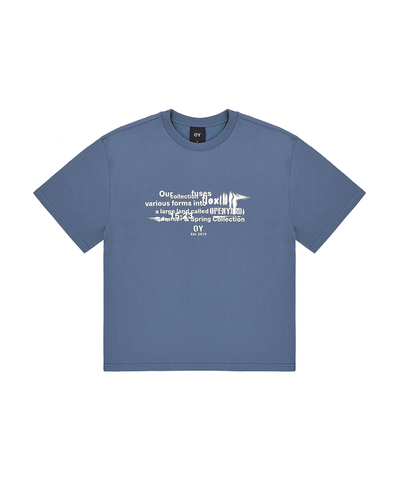 VANISH TYPO LOGO T-VINTAGE BLUE