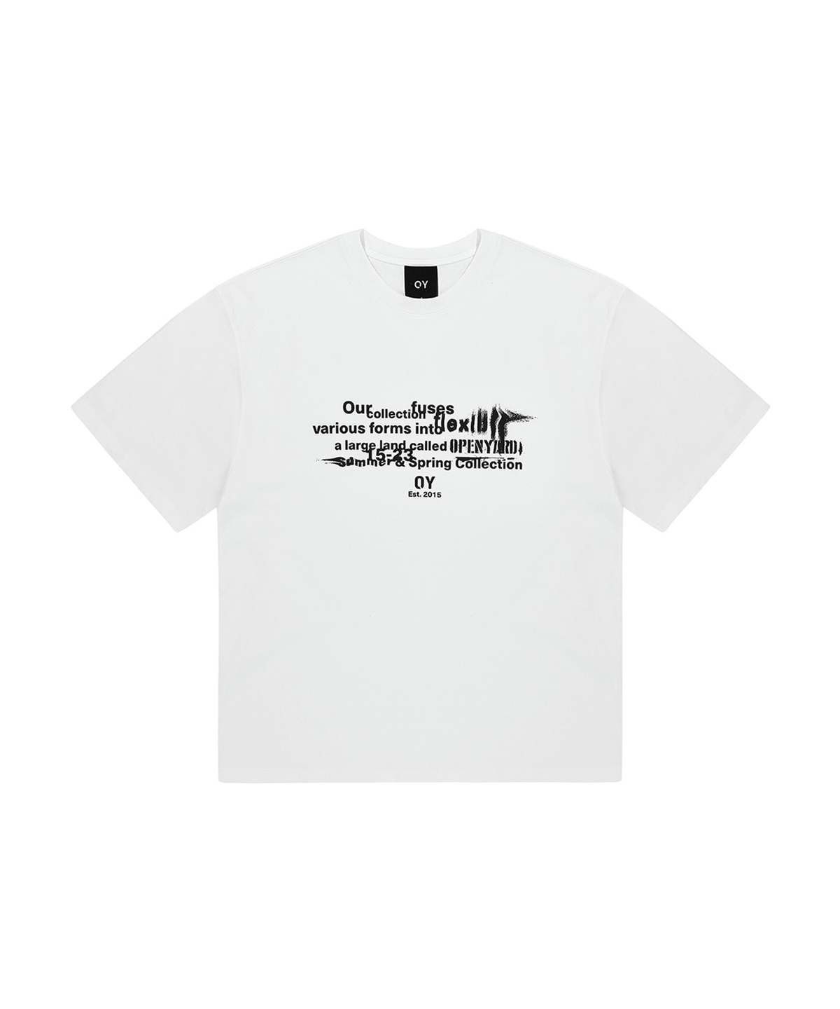 오픈야드(오와이)(OPENYARD(OY)) VANISH TYPO LOGO T-WHITE