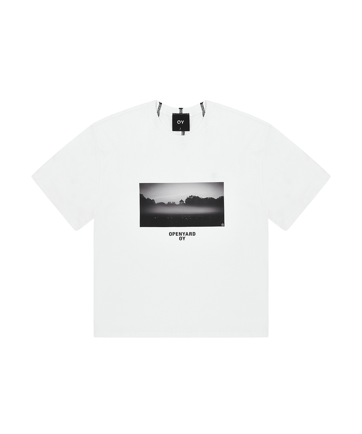오픈야드(오와이)(OPENYARD(OY)) SILENCE FIELD COVER STITCH T-WHITE