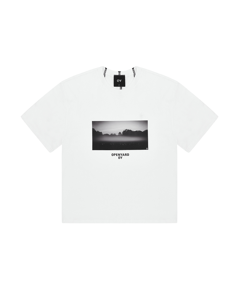 SILENCE FIELD COVER STITCH T-WHITE