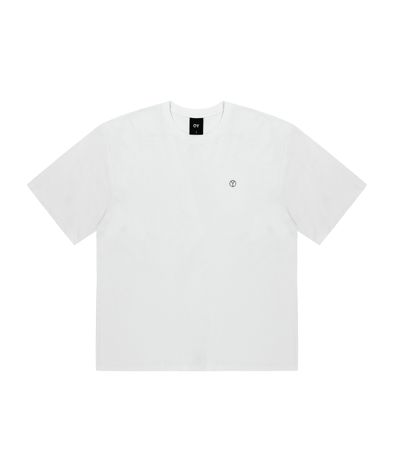 BACK METAL ZIPPER LOGO T-WHITE