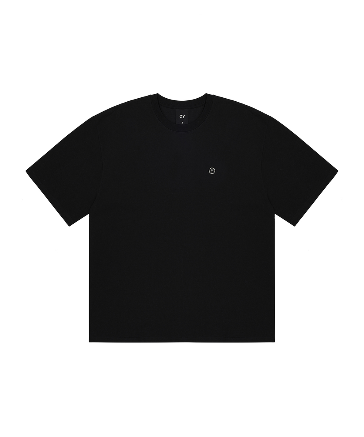 오픈야드(오와이)(OPENYARD(OY)) BACK METAL ZIPPER LOGO T-BLACK