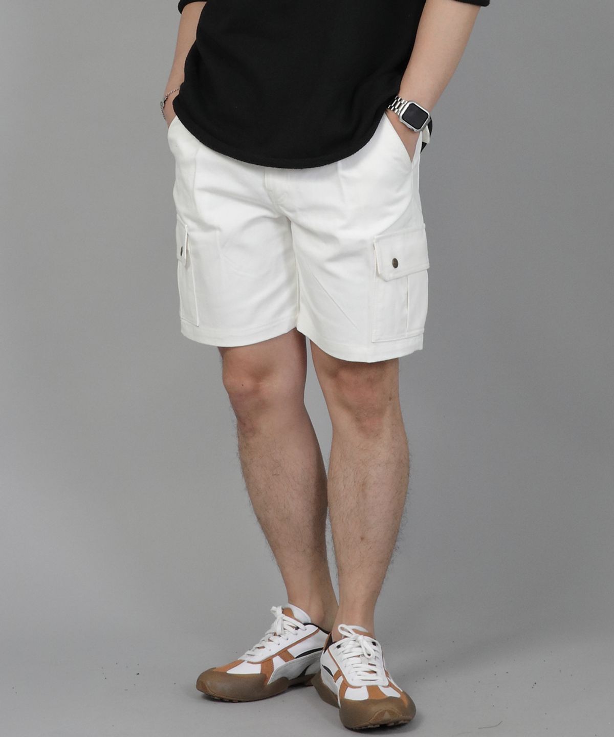 세인트크루(SAINTCREW) 레트로라인 카고쇼츠 RBC-340 화이트