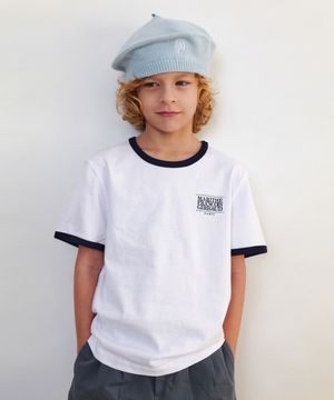 KIDS CLASSIC LOGO RINGER TEE white