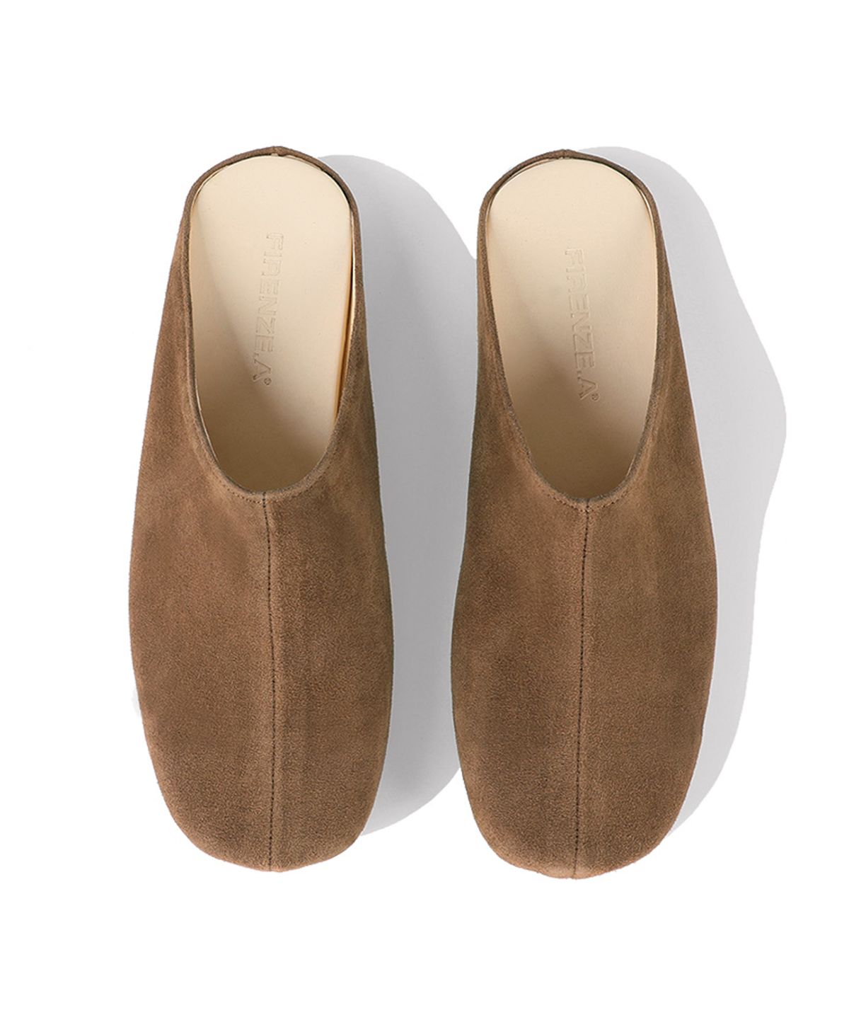 피렌체 아뜨리에(FIRENZE ATELIER) 플랫솔 스웨이드 유니섹스 블로퍼 7004-QS [MID BROWN]