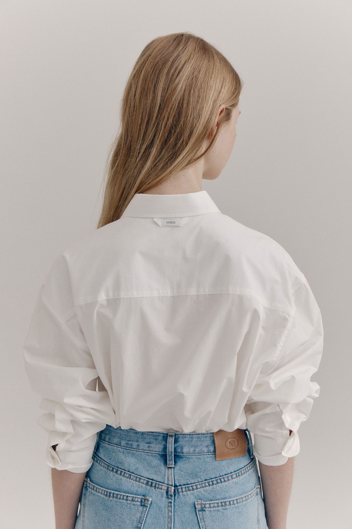 노우드(NOEUD) Basic cotton shirt (ivory)