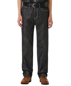 [여름][논페이드] 레귤러 핏 데님 팬츠 - 블랙