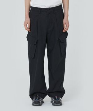 코튼 헤링본 밀리터리 팬츠_블랙