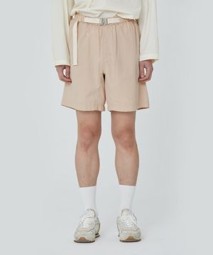 코튼 립스탑 하프 팬츠_핑크