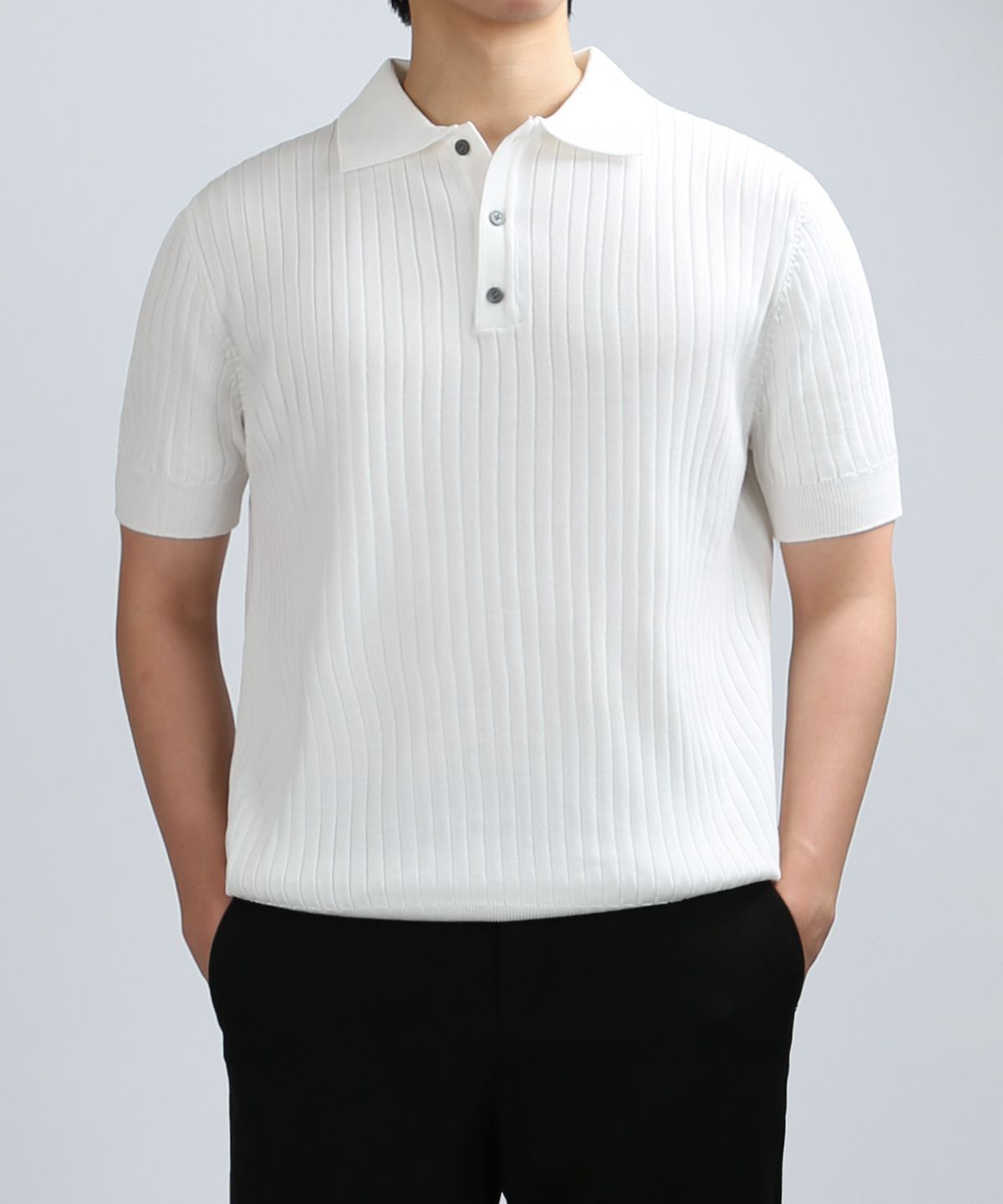 쟈니웨스트(JHONNY WEST) Velly collor Knit (Cream)
