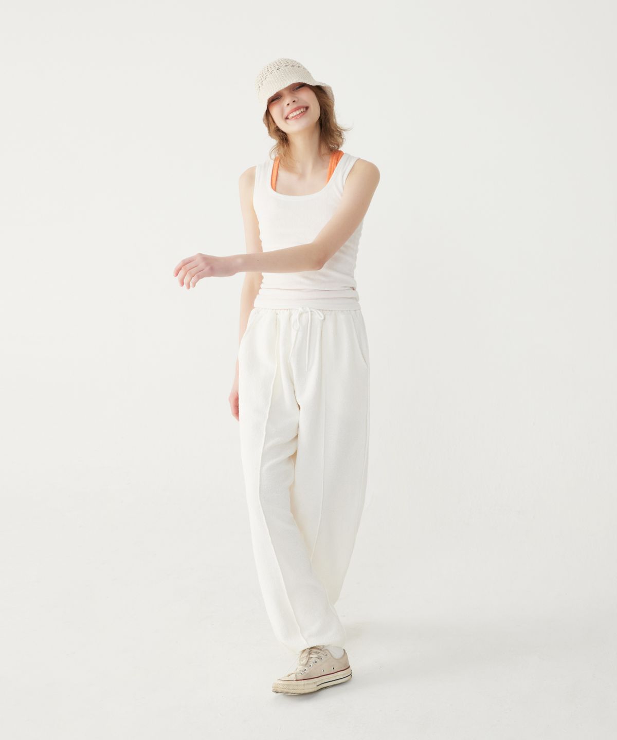 꾸아페(QUAFE) TERRY 2-WAY JOGGER PANTS_White