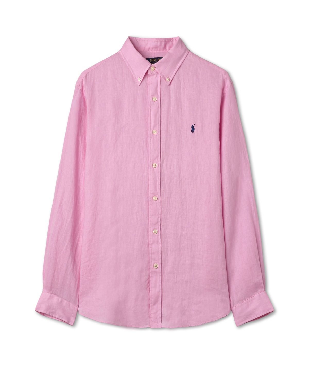 폴로 랄프 로렌(POLO RALPH LAUREN) 커스텀 핏 리넨 셔츠 - 핑크