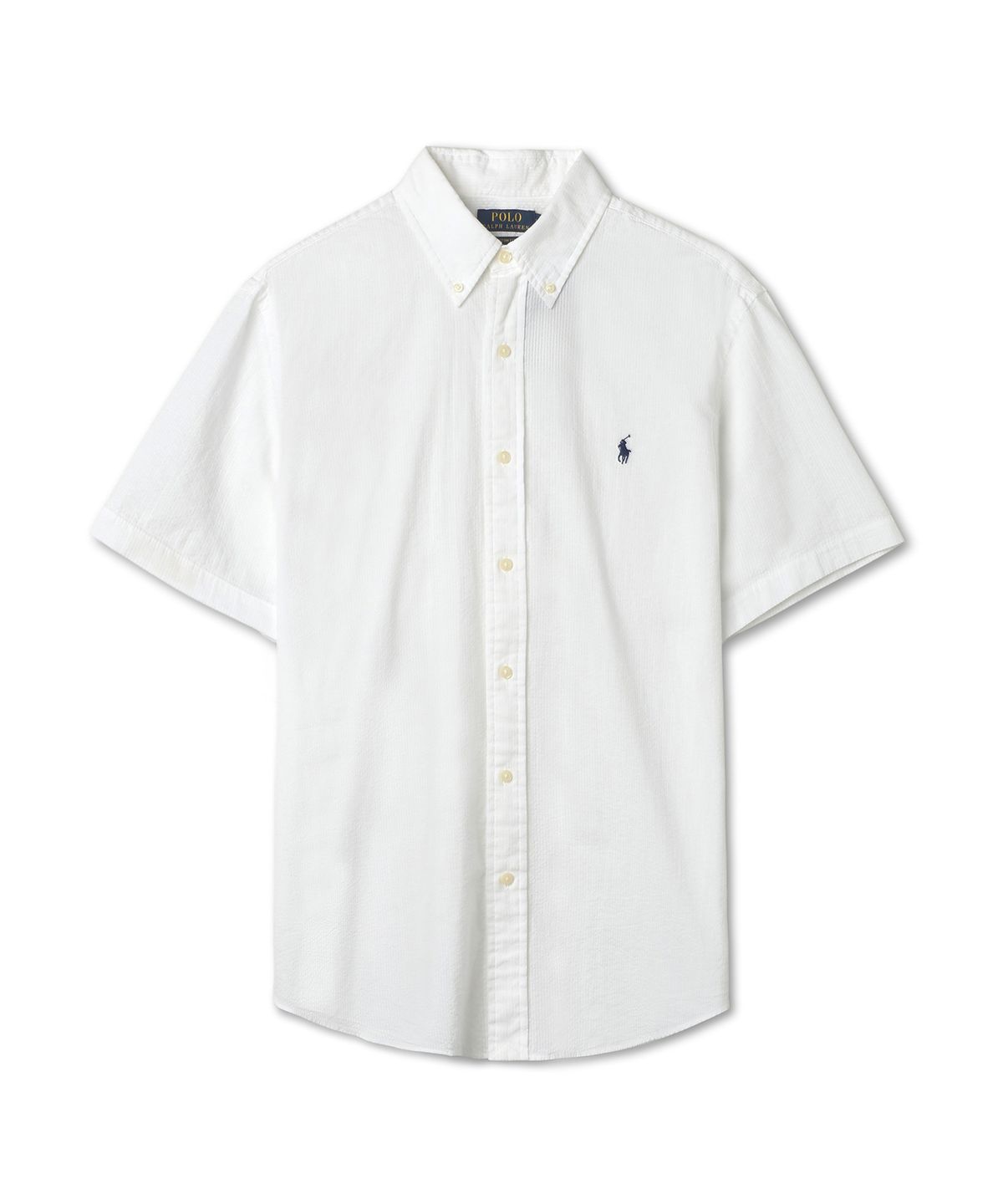 폴로 랄프 로렌(POLO RALPH LAUREN) 숏슬리브 시어서커 셔츠 - 화이트