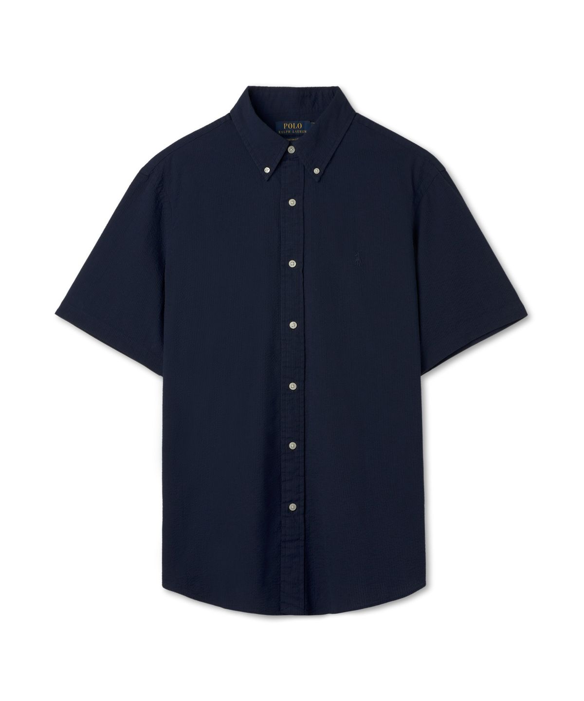폴로 랄프 로렌(POLO RALPH LAUREN) 숏슬리브 시어서커 셔츠 - 네이비