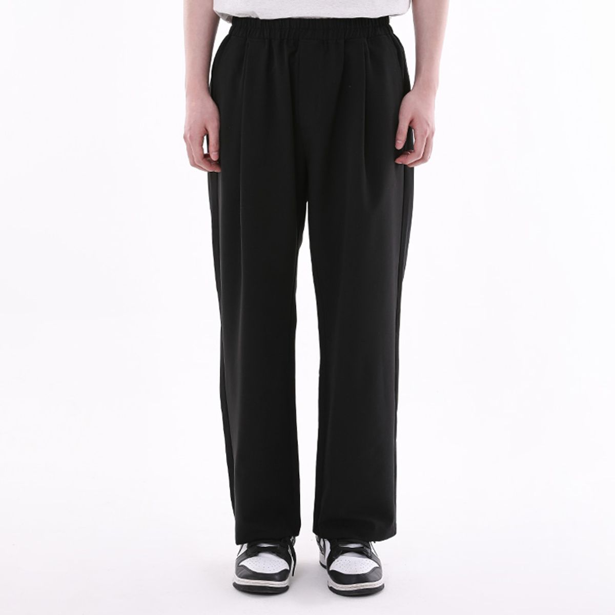쿨트(KULTE) WIDE BANDING SLACKS 블랙