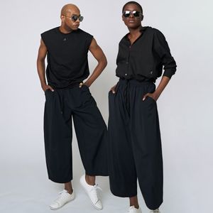 AU31PT03 테크 와이드팬츠_블랙