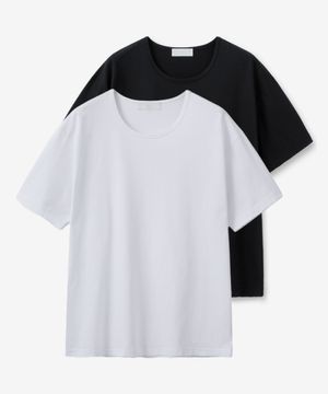 2PACK 쿨코튼 유넥 반팔 티셔츠