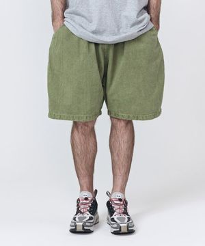 CB 피그먼트 다잉 반바지 (카키)