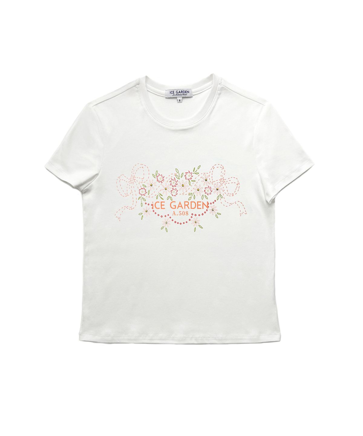 아이스가든에이오공팔(ICE GARDEN A.508) Floral Graphic T-shirt (Tequila Sunrise)