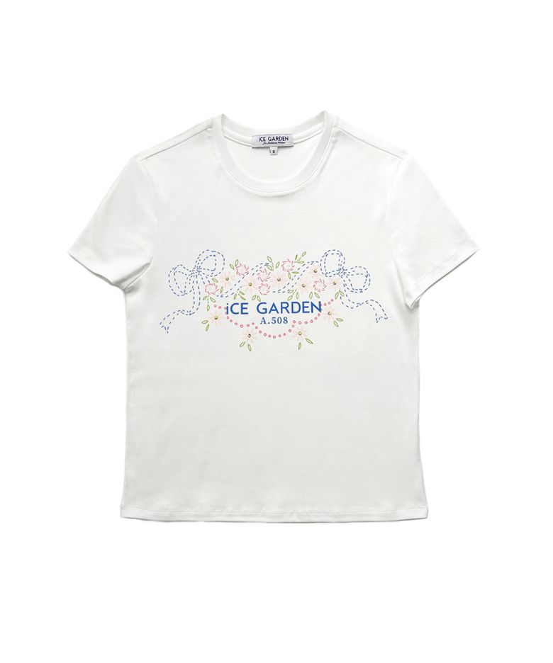 Floral Graphic T-shirt (Blue Lagoon)