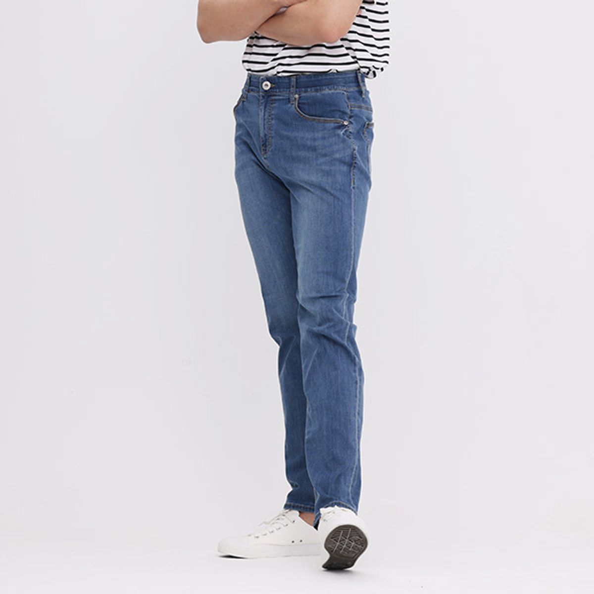 잠뱅이(JAMBANGEE) 남성) 쿨맥스 워싱 일자 데님_AN2DIH406-MB