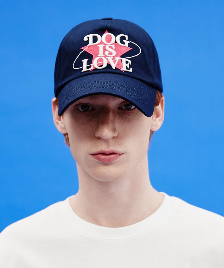 Dog is love 스타 볼캡 네이비