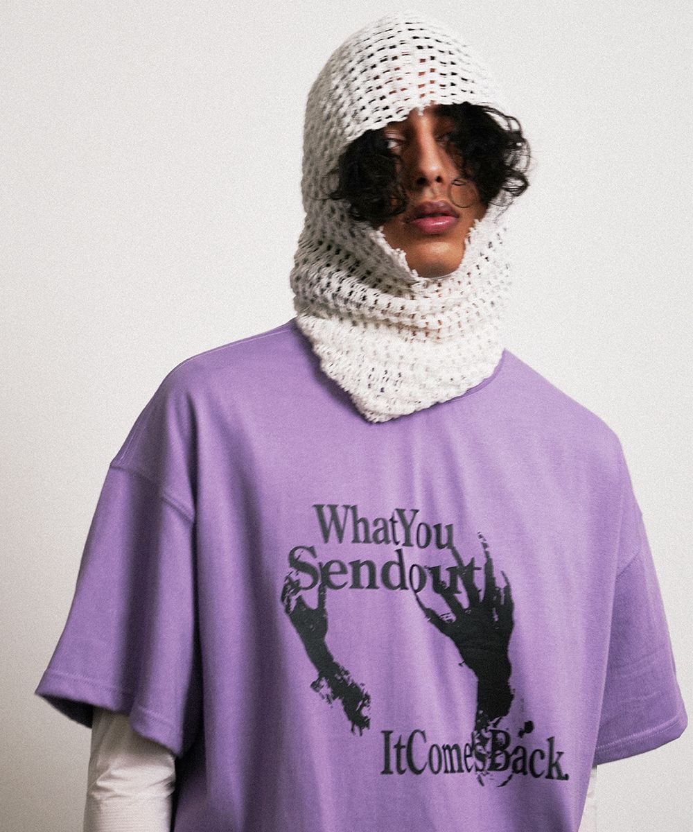 MUSINSA | GRAILZ LIFE IS AN ECHO T-SHIRTS [PURPLE]
